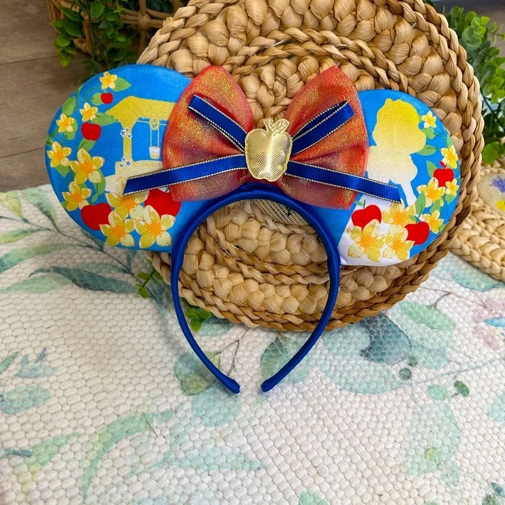 Colorful Mouse Ears Headband with Bow